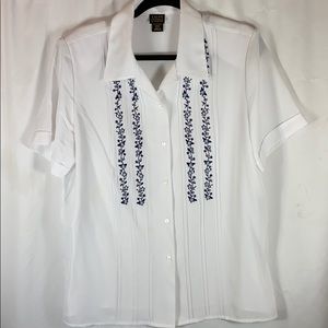 Haband Embroidered White Blouse